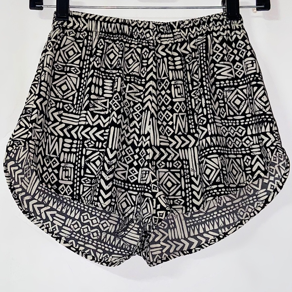 Tribal Black and White Shorts